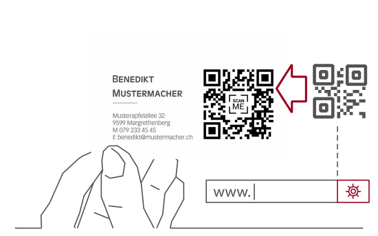 Cartes de visite recto-verso avec générateur de QR Code et suggestions de mise en page