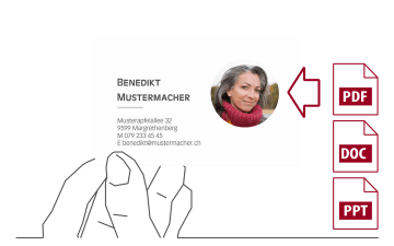 Visitenkarten 1-seitig mit Upload von Office-Dateien