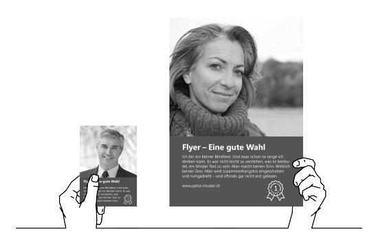 Flyer schwarz-weiss ungefalzt